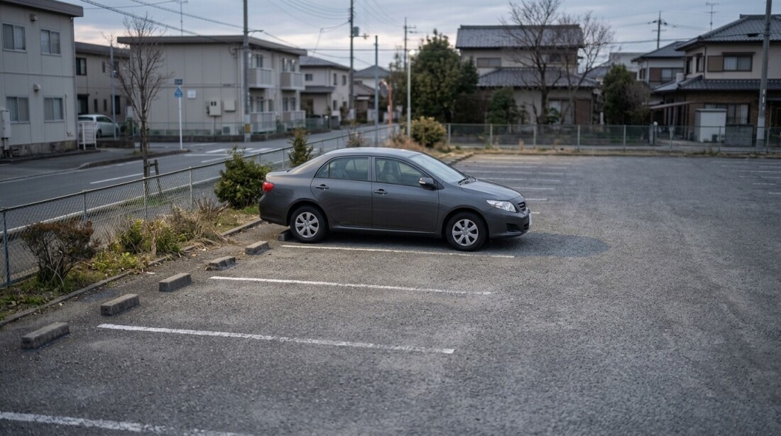 駐車場に停まる車
