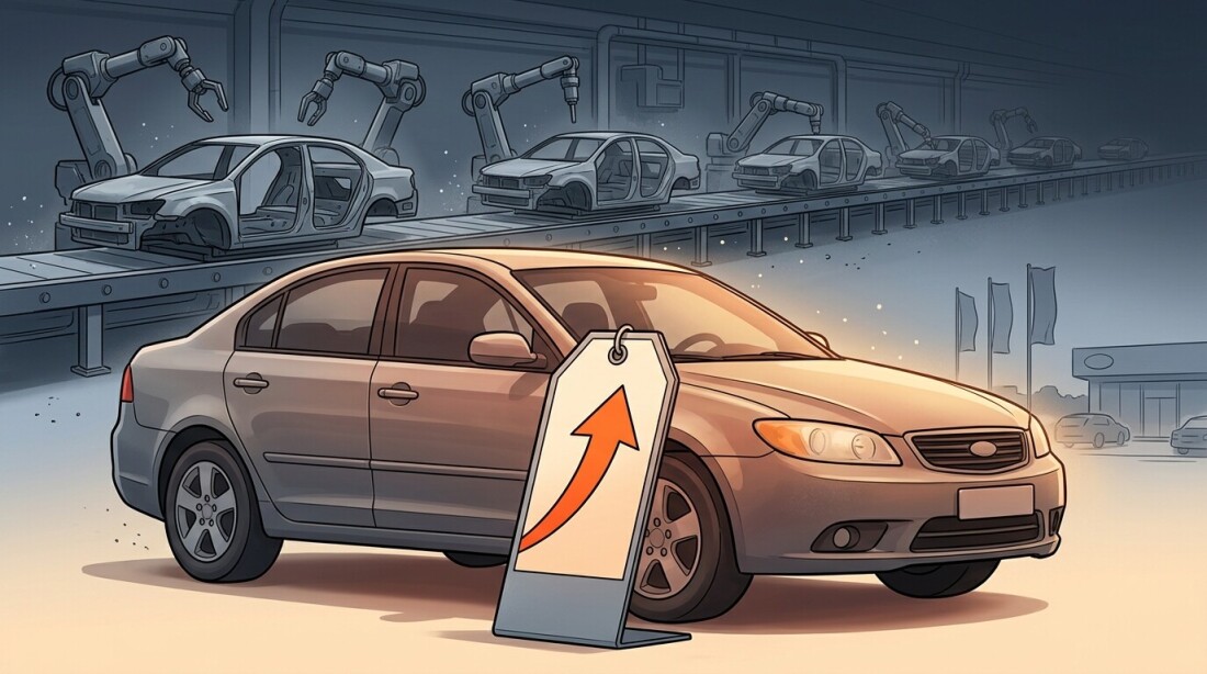 半導体不足の影響 - 自動車生産ライン