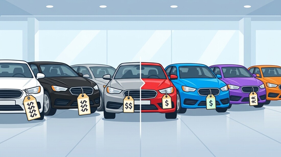 日本の道が「白い車」であふれている 中古車査定イメージ