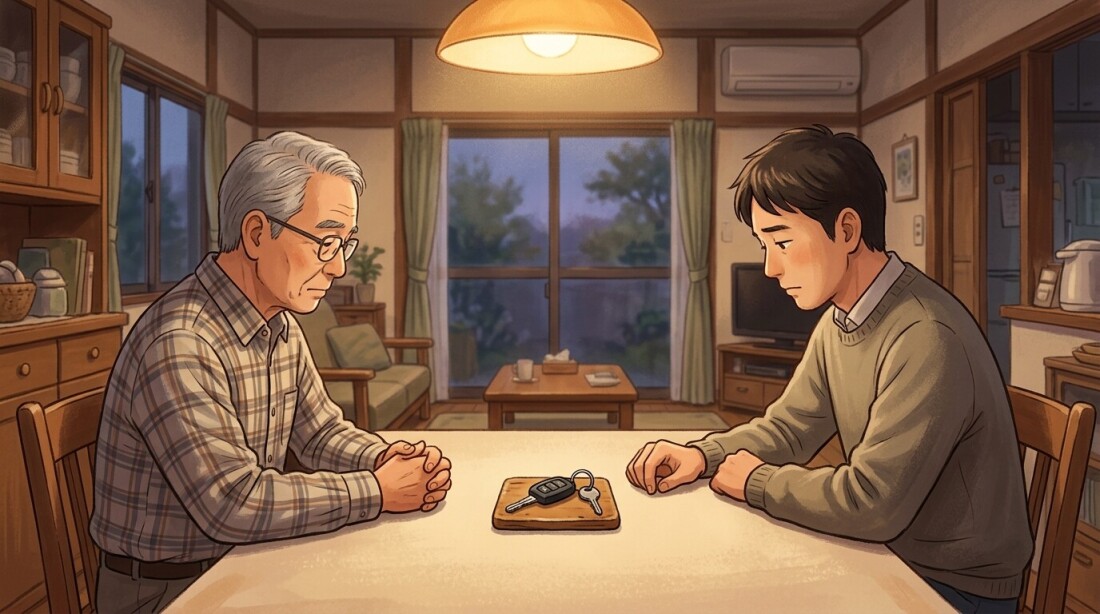 家族の運転の会話をイメージした本文上部画像
