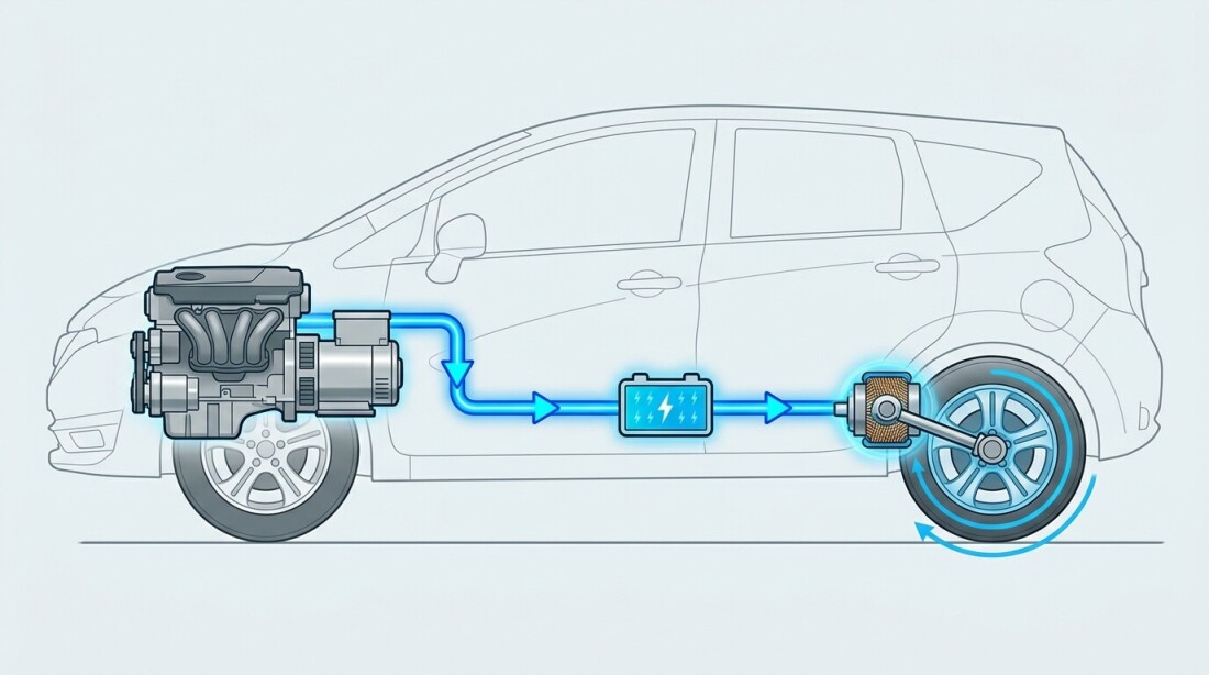 e-POWER の発電専用エンジンとモーター駆動